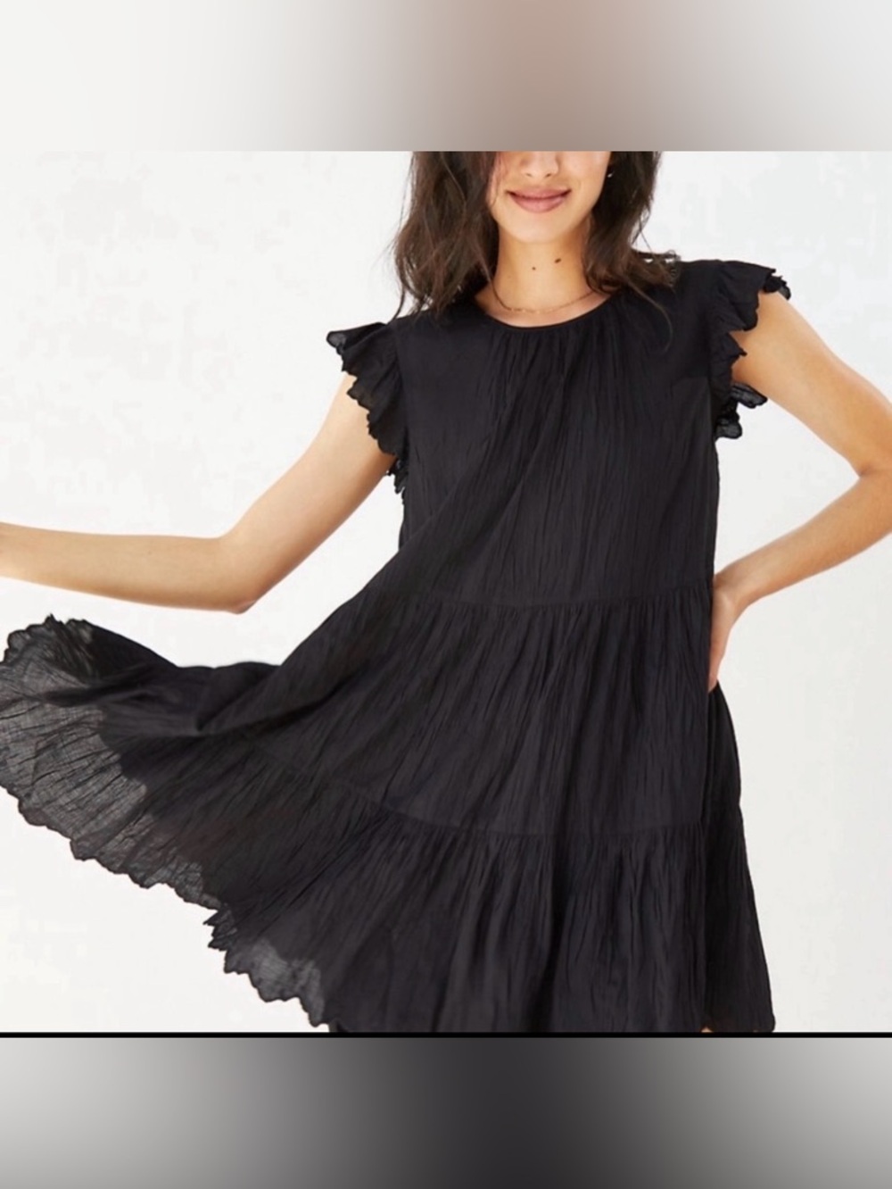 Wilfred SIDONIE Black Babydoll Dress Size M
